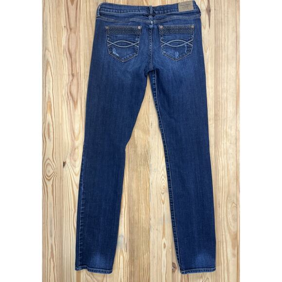 Abercrombie & Fitch Blue Distressed Perfect Stretch Jeans Women's 4 27/30 - Picture 2 of 6